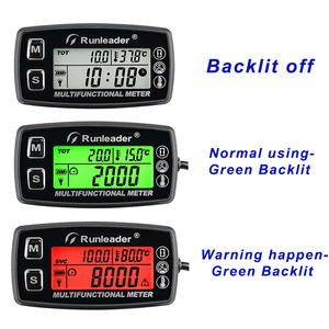 Đồng hồ đo giờ LCD chống nhiễu dành cho xe máy với máy đo vòng tua máy và nhiệt kế cho động cơ xăng Motocross - Product Image 3