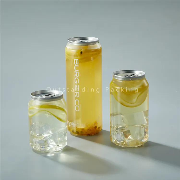 الصانع الأصلي زجاجة عصير بلاستيكية بو الحيوانات الأليفة الصودا يمكن 350 مللي 500 مللي