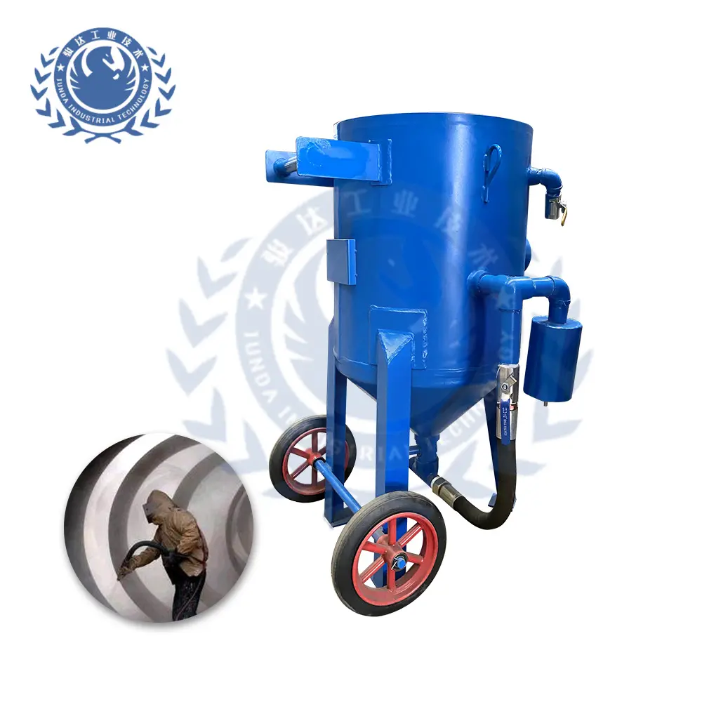 600-1000D/W High Quality dustless Mobile Sandblaster Equipment Pressure Pot wet automatic Sandblasting Machine