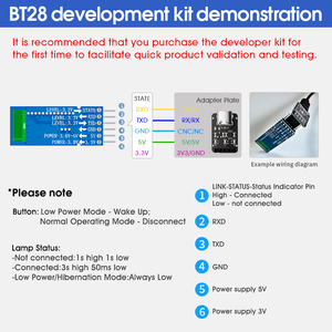 Módulo Bluetooth de integración maestro-esclavo, rango de transmisión de 70m, DA14531 BLE5.3 Uart, comunicación en serie al mando