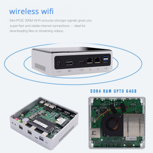 Core i7 10510U i5 10210U Mini PC i3 10110U 4K HTPC dual Lan Barebone Computer Desktop con Win10 pro linux WiFi Tipo-C - Product Image 3
