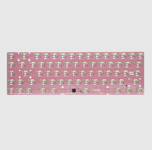 Teclado mecánico personalizado RGB PCB 65 Configuración 67 teclas Compatible con VIA y QMK Pcb Rosa intercambiable en caliente - Product Image 1