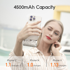 IWALK Hot Selling Delicate Diamond Element 4500mAh Direct Docking Charge Built-in Plug Portable Power Bank