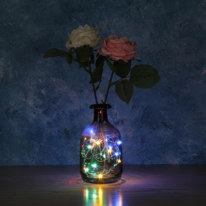1m 2m 3m led bakır/gümüş tel düğme hücre CR2032 led dize peri işık parti düğün noel dekorasyon - Product Image 6
