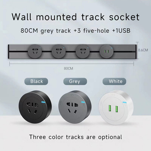 New Design Aluminum Wall Power Track <strong>Embedded</strong>/open Installation Power Track <strong>System</strong> Office Kitchen <strong>Use</strong> Power Track Socket - Product Image 3