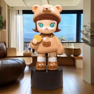 Korozyona dayanıklı yüksek mukavemetli Pop sanat heykel büyük fiberglas fabrika karikatür kız heykeli açık dekoratif el sanatları - Product Image 6