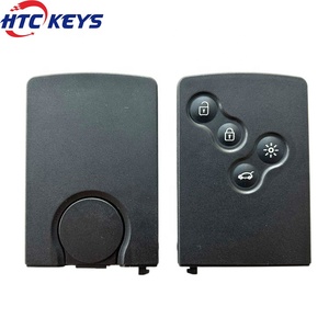 กล่องกุญแจรีโมทสมาร์ทการ์ด4ปุ่มพร้อมใบมีดฉุกเฉินสำหรับ R-enault Megane KEY - Product Image 3