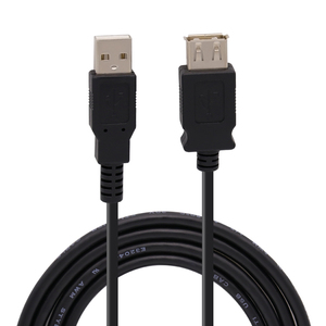 UL2725 siyah USB 2.0 fiş jak kablosu 1M 2M PVC ceketli erkek kadın uzatma yazıcı kamera bilgisayar için örgü ile korumalı - Product Image 1