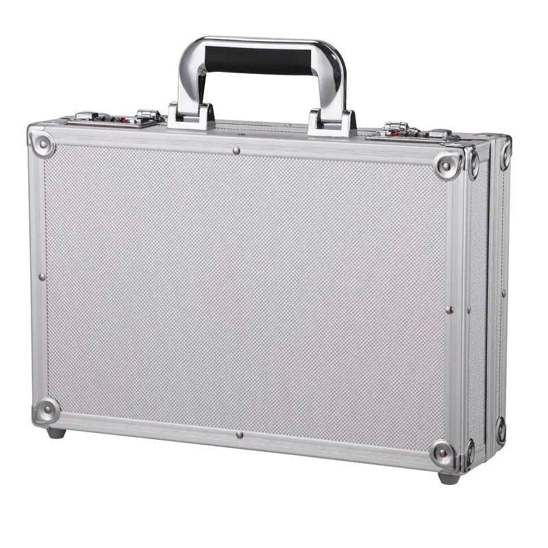 Aluminium Hard Case Aktentasche Toolbox Aufbewahrung sbox Case Silber Trage tasche Aktentasche