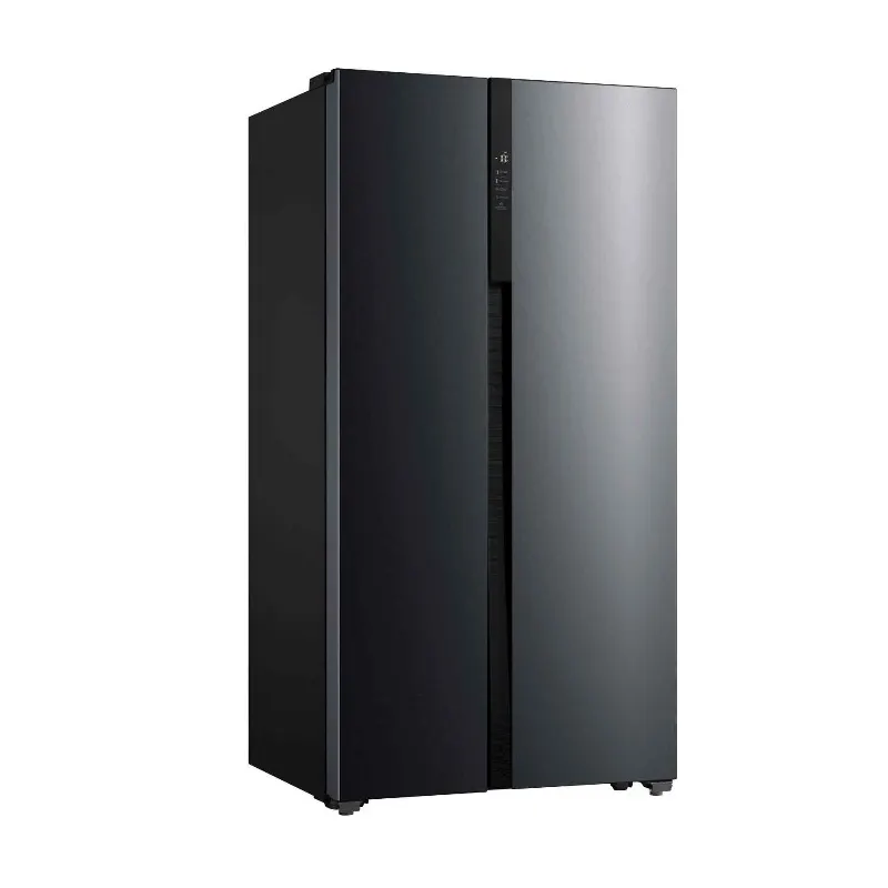 Refrigerador refrigerado por viento de alta calidad, puerta de vidrio negro, ahorro de energía, 570L