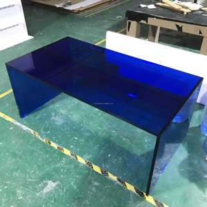 Amina Craft Modern Durable Acrylic Stackable <strong>Nesting</strong> <strong>End</strong> Side <strong>Tables</strong> Clear for Home Office - Product Image 2