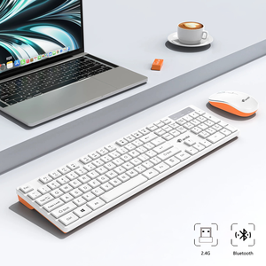 Full <strong>Size</strong> 104 <strong>Keys</strong> 2.4G / BT Dual Mode Office Silent <strong>Computer</strong> <strong>Keyboard</strong> Multimedia Wireless <strong>Keyboard</strong> and Mouse Combo - Product Image 3