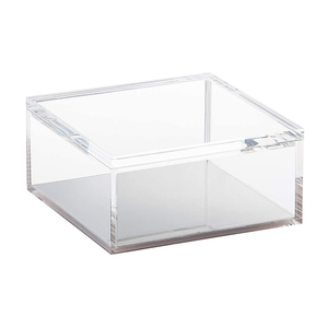 Caja cuadrada de cubo de almacenamiento de exhibición transparente, personalizada, acrílica - Product Image 5