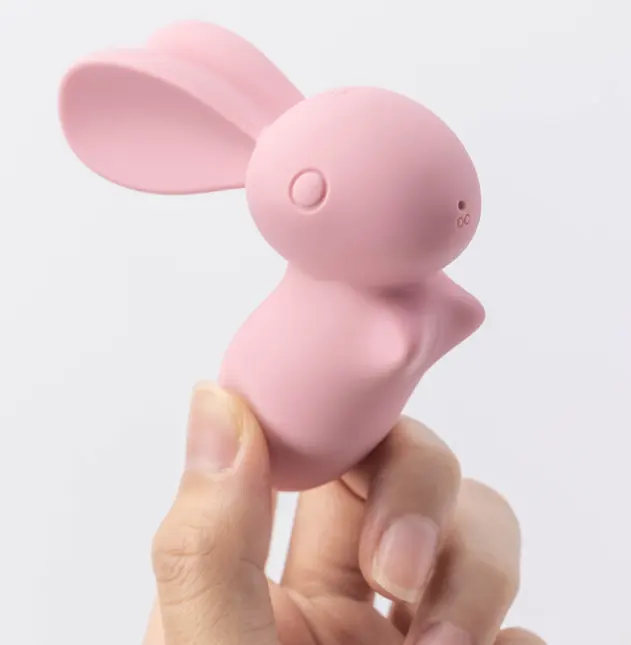Conejo vibrador inalámbrico recargable para hombre, juguete sexual con forma de bala, color blanco, rosa y amarillo
