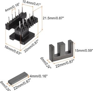 Ee10/13/16/20/25 lõi Phenolic cuộn dây từ Skeleton 5 + 5pin 10pin cho lõi biến áp - Product Image 4
