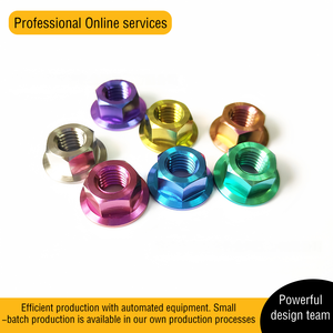 Ăn mòn Hex đầu mặt bích Titan đi xe đạp sửa đổi Titan Nut TC4 M5-M16 đa kích thước mặt bích Nut Titan nhập khẩu hạt - Product Image 6