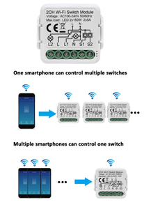 Mvava Rohs Ce 250v Smart Home <span class=keywords><strong>System</strong></span> Tuya RF Vorhang Mini Switch Modul WLAN ZigBee 3.0 Netzwerk Switch Modul ohne Neutral - Product Image 3