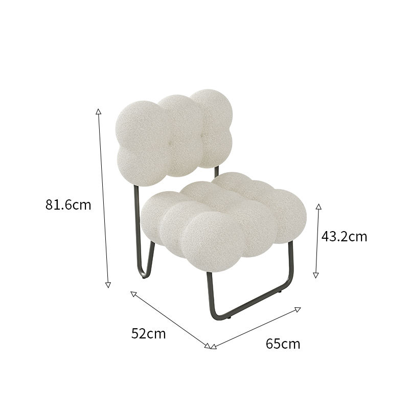 Lambswool Chair - Black Feet