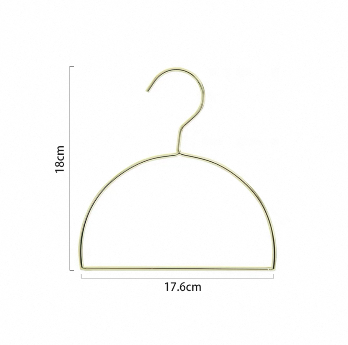 Semicircle shiny gold