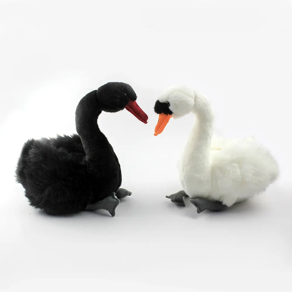wholesale White Swan Plush Toy Stuffed Realistic Animals Plush Dolls Birthday for children