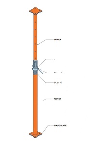 Stahl verzinkt verstellbare Stütz pfosten Gebäude Teleskop Hochleistungs-Acrow Jack Scaffold Prop