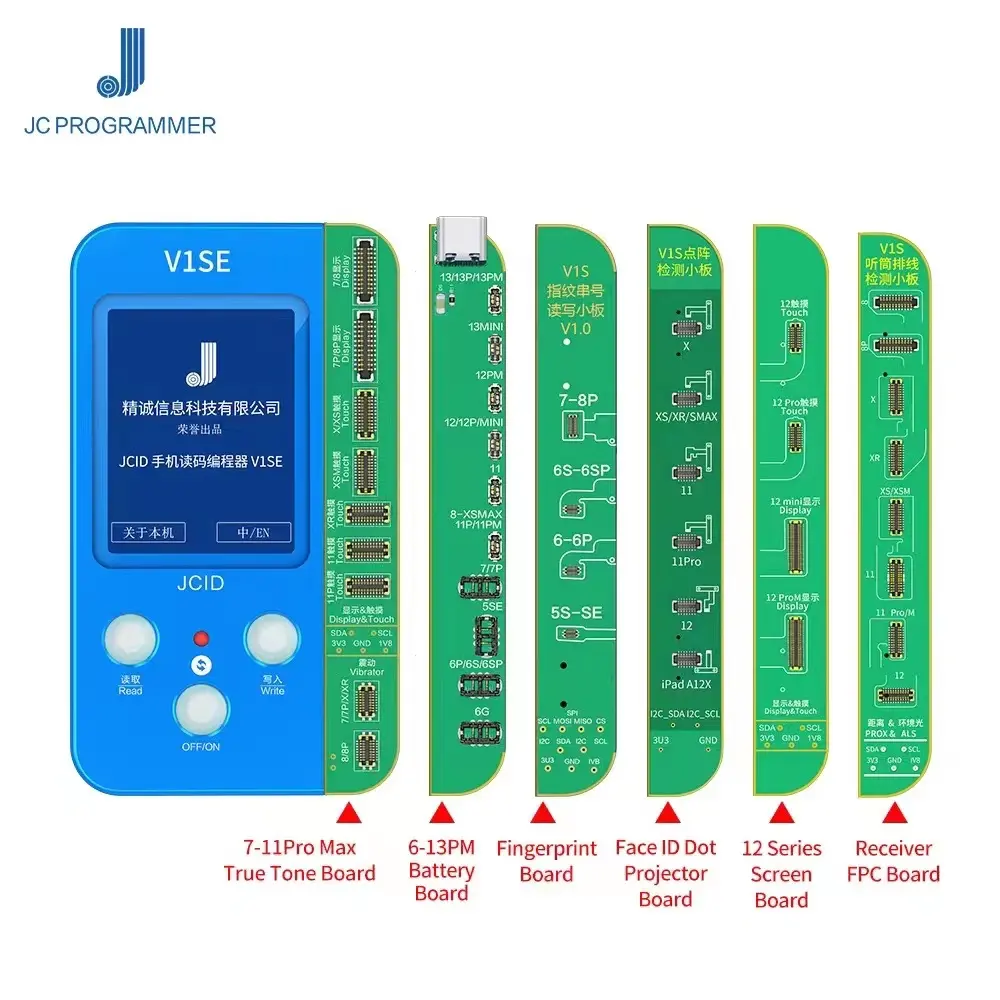 JC-programador V1SE para batería de huella dactilar, herramienta de reparación de sensor de luz de lectura para 7, 8 Plus, X, XS, 11Pro max