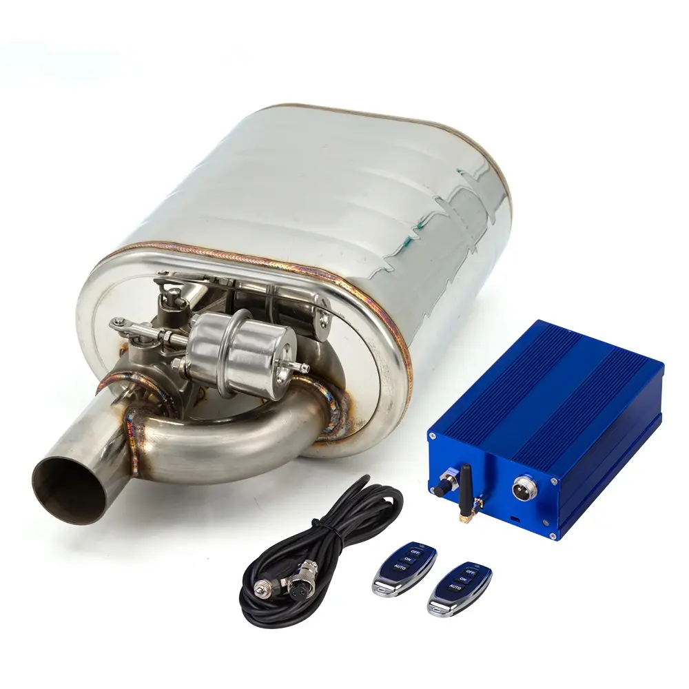 Silenciador de escape universal variable SS304 de 2 "/2,36"/2,5 "/2,75"/3 pulgadas, silenciador de escape con control remoto, con válvula de vacío y bomba