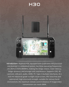 Skydroid H30 1080 16通道遥控发射器控制器接收器，用于遥控直升机飞机FPV四轴飞行器无人机 - Product Image 3
