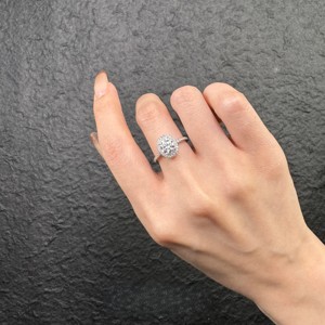 Một Carat Tinh Khiết Lớp Moissanite Nhẫn Cho Phụ Nữ Bạc Mô Phỏng Chim Bồ Câu Trứng Kim Cương Cho Các Đề Đề xuất - Product Image 1