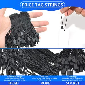 7 "1000 Uds. Cadena de etiquetas colgantes de nailon negro Pin de bloqueo a presión sujetador de bucle lazos de gancho fácil y rápido de colocar - Product Image 6