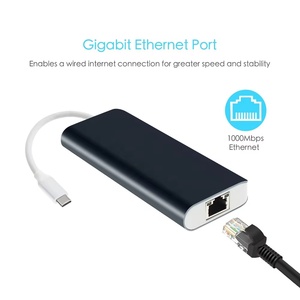Vendita calda hub usb 6 in 1 tipo-c a rj45 porta ethernet tipo-c a hub multifunzione - Product Image 3