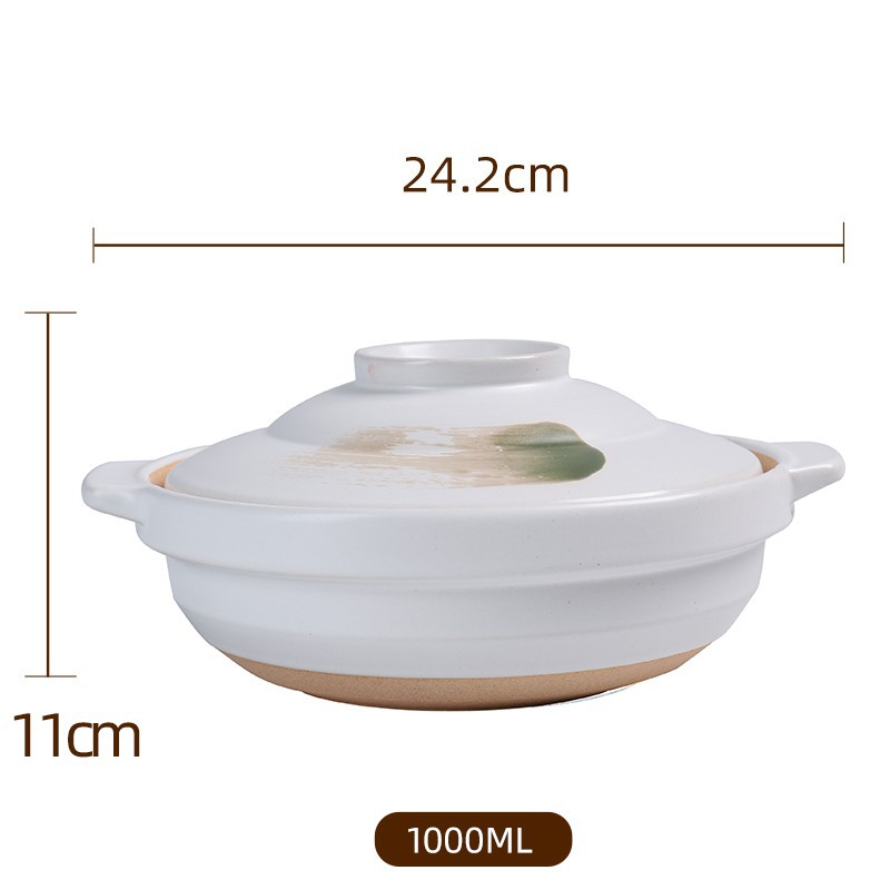 Double poignée-motif vert blanc 1000ml
