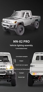MN82รถปิคอัพพร้อมไฟ LED 2024 2.4G RTR 1/12ที่มีใบอนุญาตติดตั้งบนบก4X4มีไฟ - Product Image 2