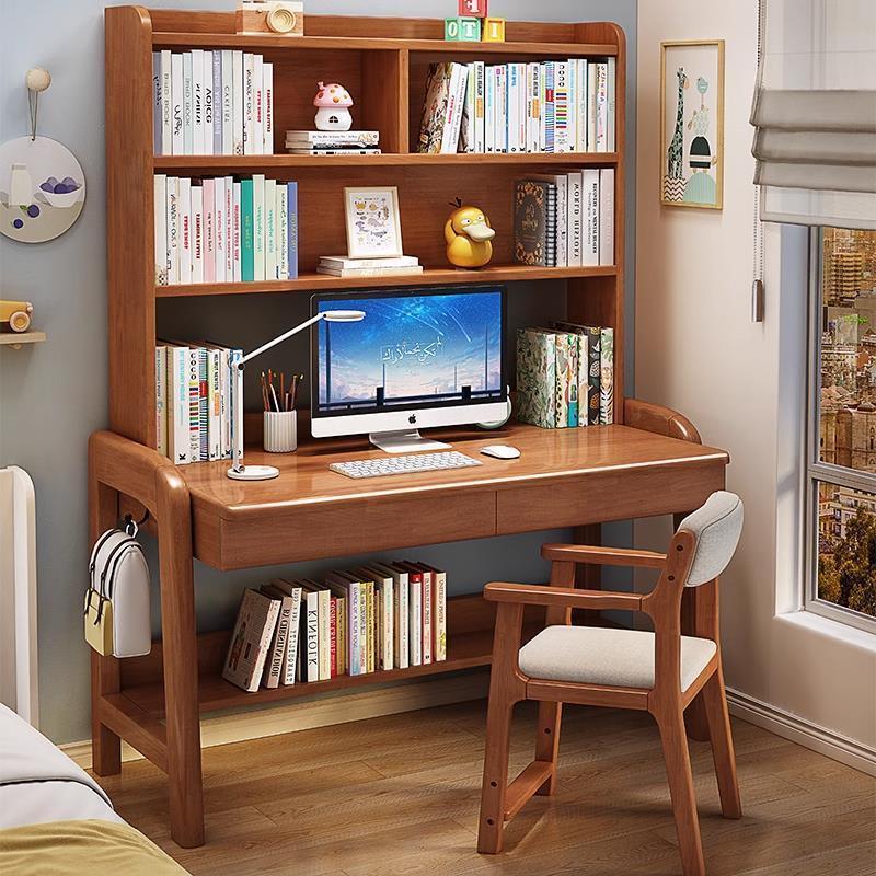 Bureau et chaise en bois massif rose noyer