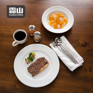 Shimoyama cổ điển màu trắng gốm bữa ăn tối nhà bếp đặt sứ món ăn & tấm máy rửa chén an toàn khách sạn & nhà hàng Trung Quốc Bộ dụng cụ - Product Image 6