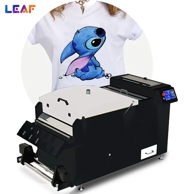 LEAF A3 Impresora de película para mascotas de transferencia DTF pequeña Máquina de polvo de agitación automática y secador DTF 2 en 1