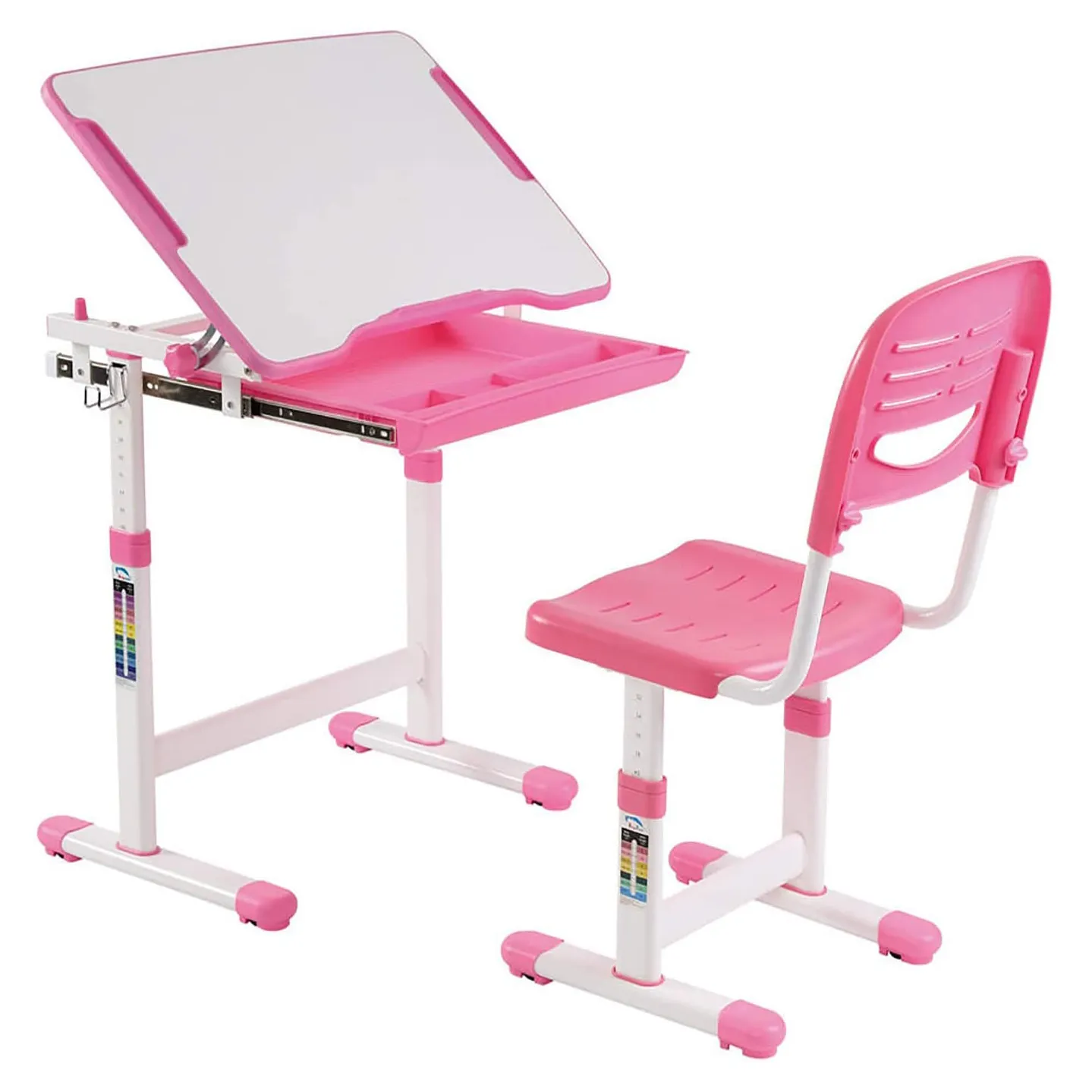 Akıllı depolama alanı ergonomik çocuk çocuk masası ve sandalye seti Tilt masaüstü iş istasyonu ev okul öğrencileri
