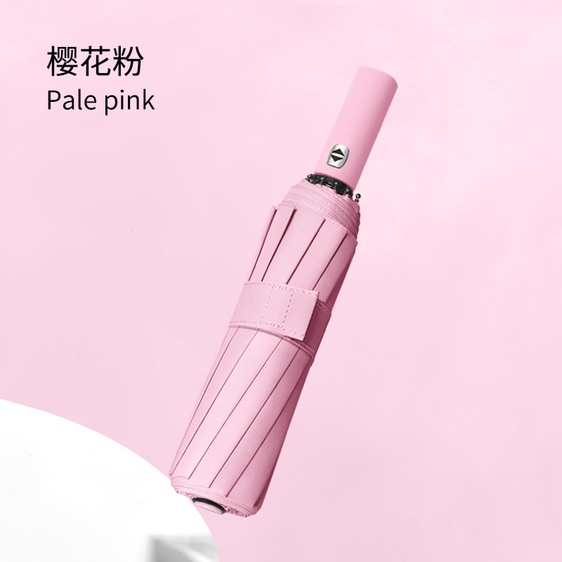 12-bone-automatic double keel reinforcement-cherry blossom pink
