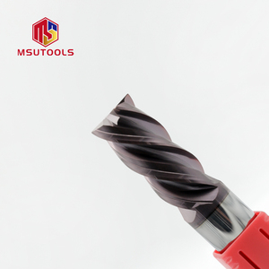 MSU HRC55 Solid Carbide 4-Flute End Mill CNC Cutter with <strong>Weldon</strong> Shank Flat Square Milling Cutter Router Bits Coating Included - Product Image 2