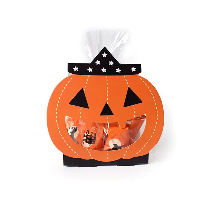 Hot bán hạnh phúc Nguồn cung cấp bên dễ thương điều trị kẹo quà tặng gói Halloween bí ngô Kẹo hộp