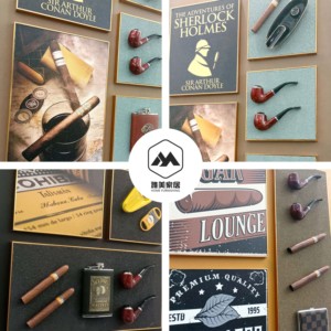 السيجار المادي ، وأواني النبيذ ، والأنابيب اللوحة الزخرفية حار بيع التصاميم الحديثة المخصصة شنقا لوحات الفن التجريدي الجدار - Product Image 6