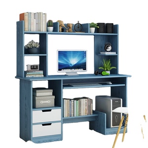 Escritorio de lujo para ordenador del hogar, mueble de dormitorio, mesa de estudio con estantería, diseño de mesa de oficina ejecutiva moderna (nuevo) - Product Image 1