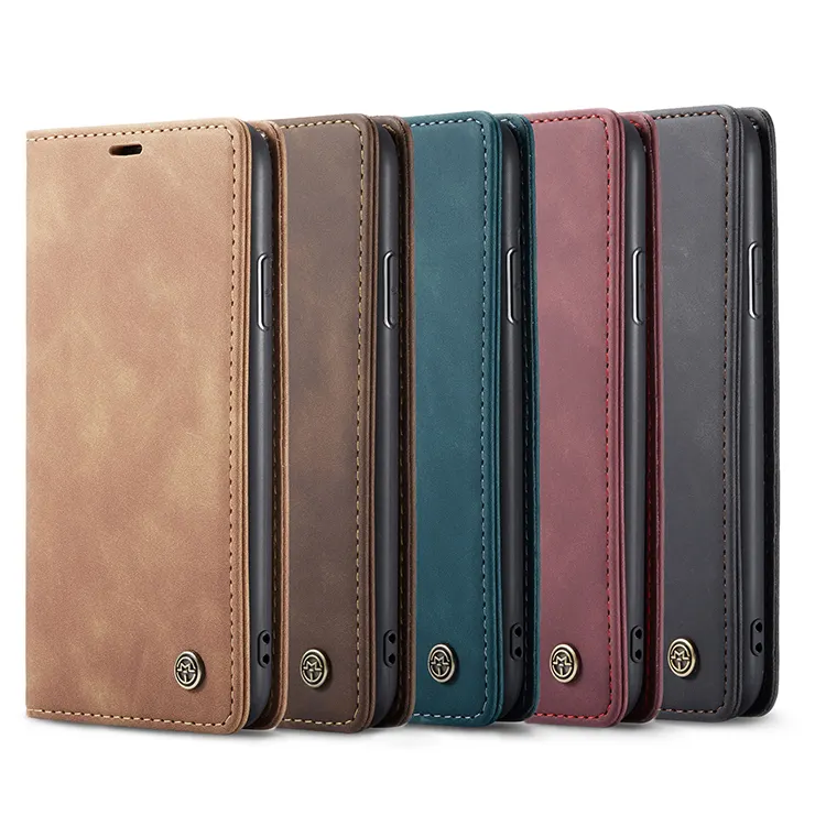 Retro Card Slot Magnetic Flip PU Leather Wallet Phone Cover For iPhone 11 12 13 14 15 Case