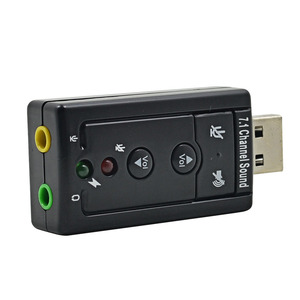 TISHRIC 5HV2 7.1外部USB声卡适配器3.5毫米插孔至USB音频接口麦克风耳机，适用于苹果电脑笔记本电脑 - Product Image 4