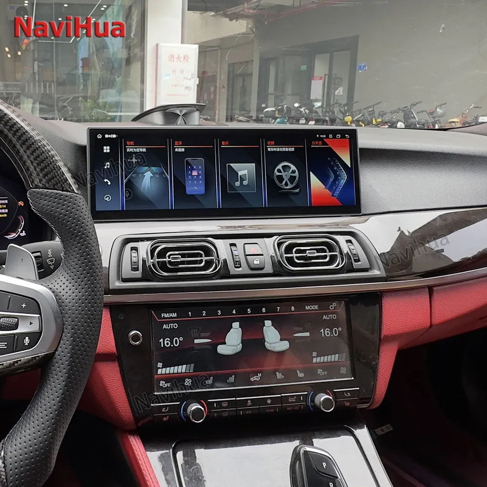 NaviHua para BMW Série 5 F10 Multimídia Rádio de Carro Android Atualização Digital Painel de Tela de Controle AC Carplay Unidade de Cabeça de Navegação