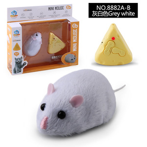 电子遥控鼠标玩具猫玩具互动猫逗弄毛绒仿真老鼠老鼠360旋转玩具狗宠物 - Product Image 3