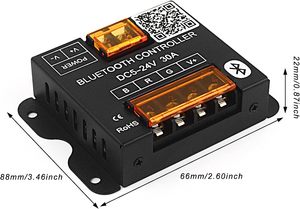 Bluetooth musica Wireless RGB Controller RF telecomando LED RGB Controller di alta qualità in metallo 30A luce Led Dimmer