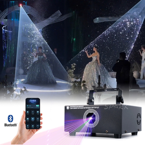 Blue Tooth APP Mobile Phone Control <strong>1w</strong> 2w <strong>3w</strong> <strong>5w</strong> 10w 15w 20w 30w Rgb Full Color 3d Animation Mini Stage Laser Light for Wedding - Product Image 1
