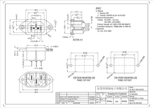 实验室设备用3针IEC320 C16输入入口插头公电源插座15A 250V - Product Image 6