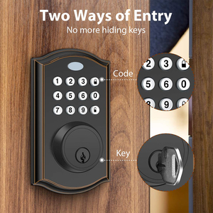 Einfache Installation schlüsselloses Eingangstürschloss mit Tastatur intelligentes Schlussverschluss für Eingangstür mit 2 Tasten automatisches Schlussverschluss - Product Image 3